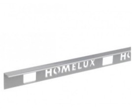 Aluminium Tegelprofiel Recht 12,5 mm - Chroom