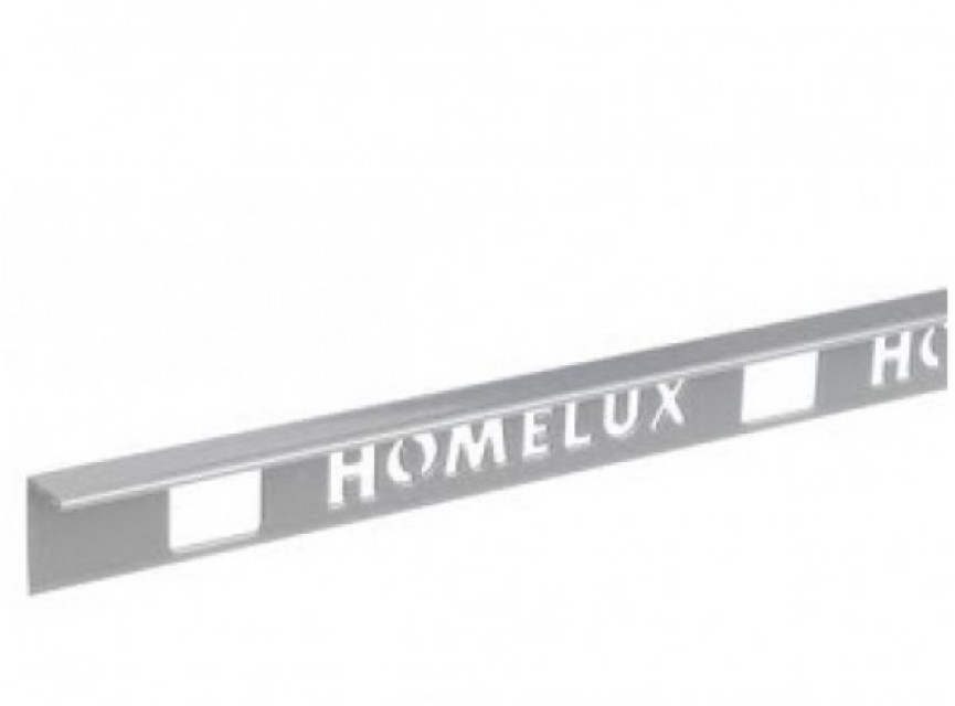 Aluminium Tegelprofiel Recht 12,5 mm - Chroom