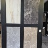 Palermo marmerlook calacatta rigid PVC klik vloeren tegel formaat Antraciet met geïntegreerde ondervloer 