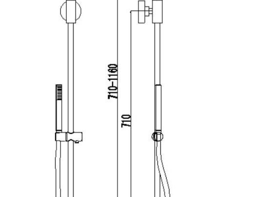 Ronde thermostatische regendouche-opbouwset Mat Zwart