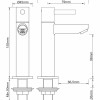 Amador XL toiletkraan hoog 1/2''  geborsteld messing