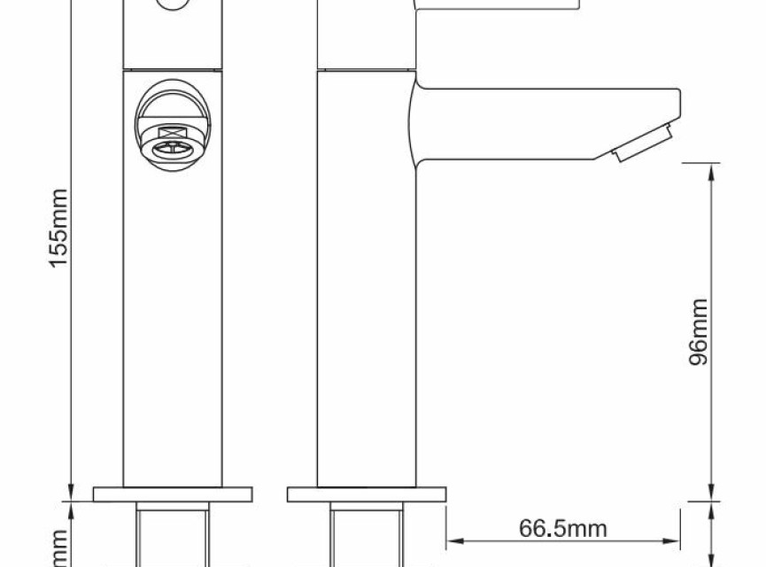 Amador XL toiletkraan hoog 1/2''  geborsteld messing