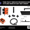 One-Pack inbouw-regendoucheset Muuruitloop 300mm Vierkant Mat Zwart