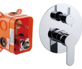 Inbouw douchemengkraan + omstel 2 functies incl.Inb box