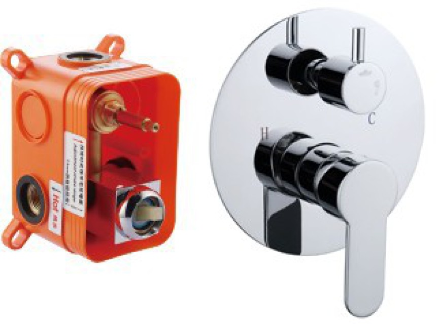 Inbouw douchemengkraan + omstel 2 functies incl.Inb box