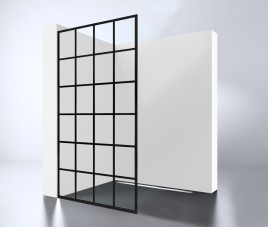 Black 900 screen inloopdouche Walk-In 900x2000x10mm