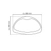 Ridder Tecnoplus hoofdsteun bad met antislip 30 x 20 cm wit