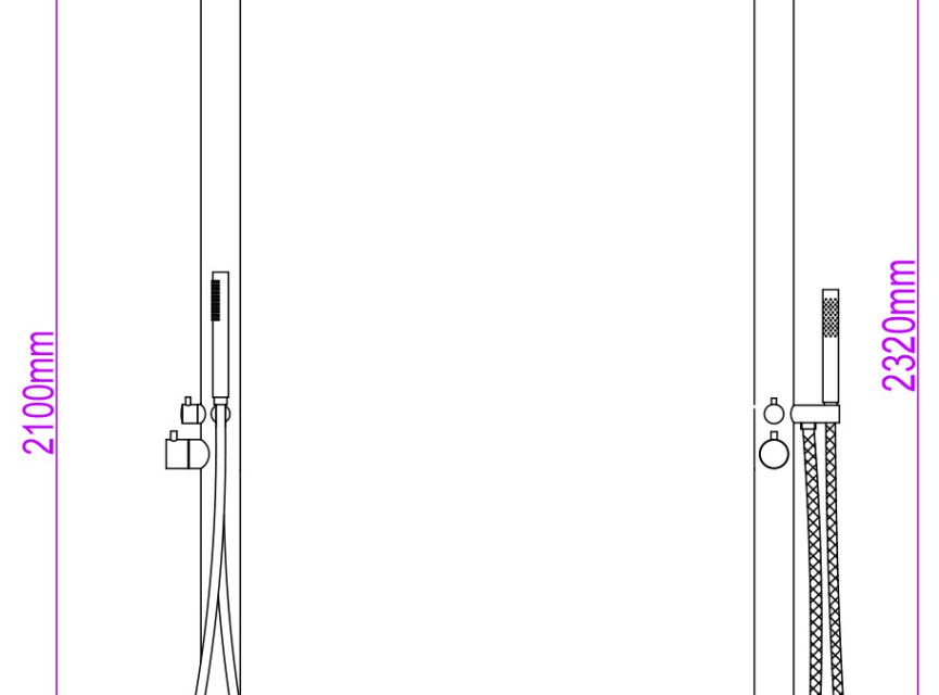 Buitendouche Sunset RVS-316 met handdouche