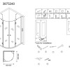 Erico 1/4 rond cabine met 2 deuren 90x90x192cm NANO glas 8mm