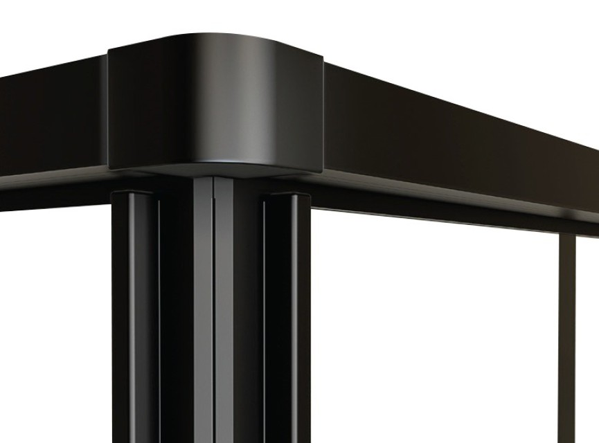 Black-Corner douche hoekinstap 990x990x2100x4mm