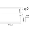 Loft industrieel handdoekrek 950 x 250 x 20 RVS