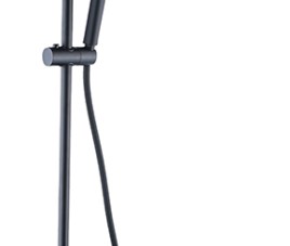 Caral-Eco Twenty douche-opbouwset + thermostaatkraan mat-zwart