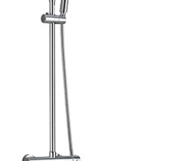 Caral-Eco Twenty douche-opbouwset + thermostaatkraan chroom