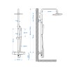 Caral-Eco Twenty douche-opbouwset + thermostaatkraan chroom