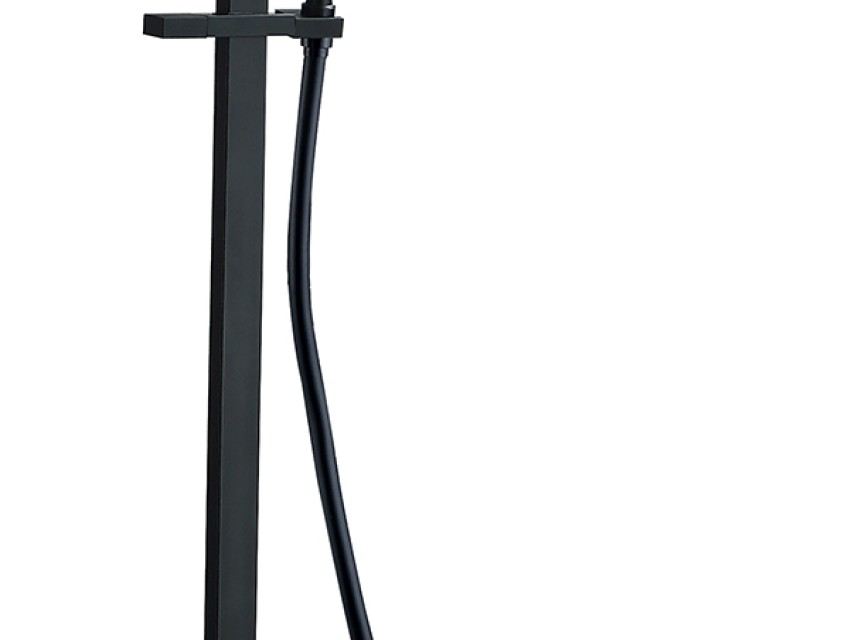 Rombo-Eco Twenty douche-opbouwset + thermostaatkraan mat-zwart