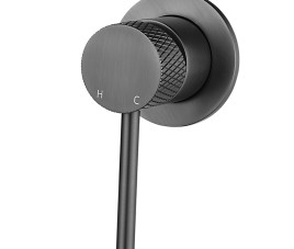 Ribbd inbouw-mengkraan zonder uitloop gunmetal