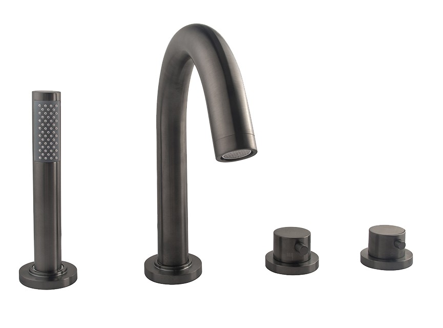 Caral 4-gats badrandthermostaat  afbouwset Gunmetal