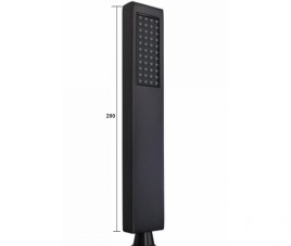 Florence Showerset Palermo Vierkant 8 Inch Plafond Zwart
