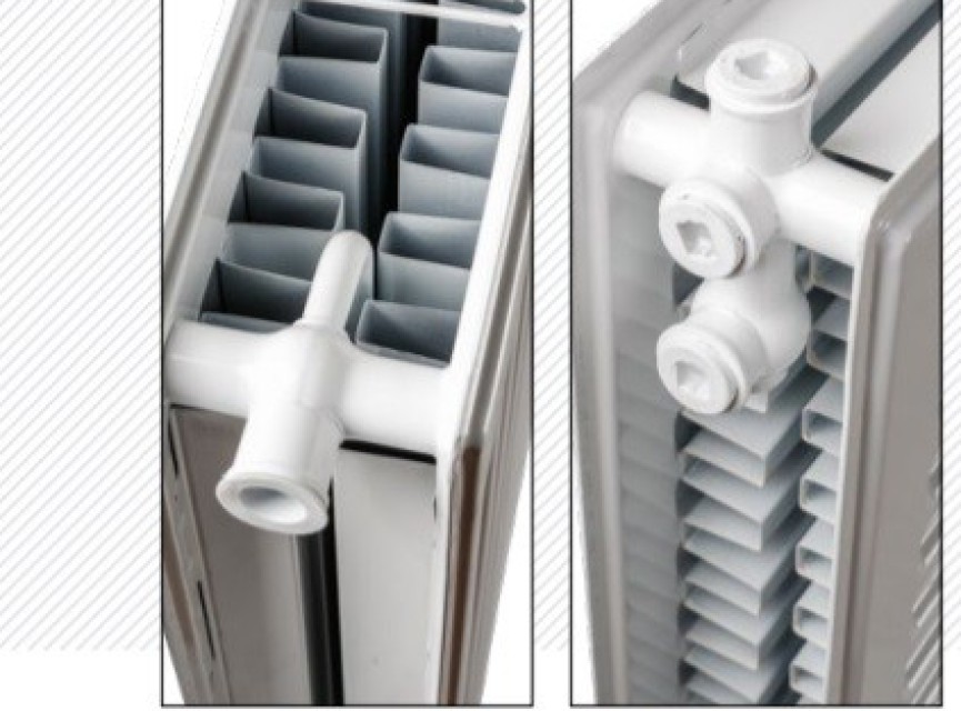 50x120 cm Type 22 - 2239 Watt - Oppio Paneelradiator Compact 6 geribbelde voorzijde - Mat Zwart (Ral 9005)
