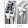 90x120 cm Type 22 - 3521 Watt - Oppio Paneelradiator Compact 6 vlakke voorzijde - Mat Zwart (Ral 9005)