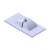 Florence Wastafel Parijs 90cm Zonder Kraangat Wit