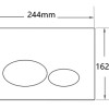X32 Metal drukplaat voor inbouwreservoir mat wit