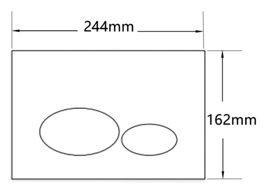 X32 Metal drukplaat voor inbouwreservoir mat wit