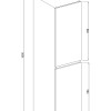 Marmaris kolomkast 160x35x35 cm mat zwart