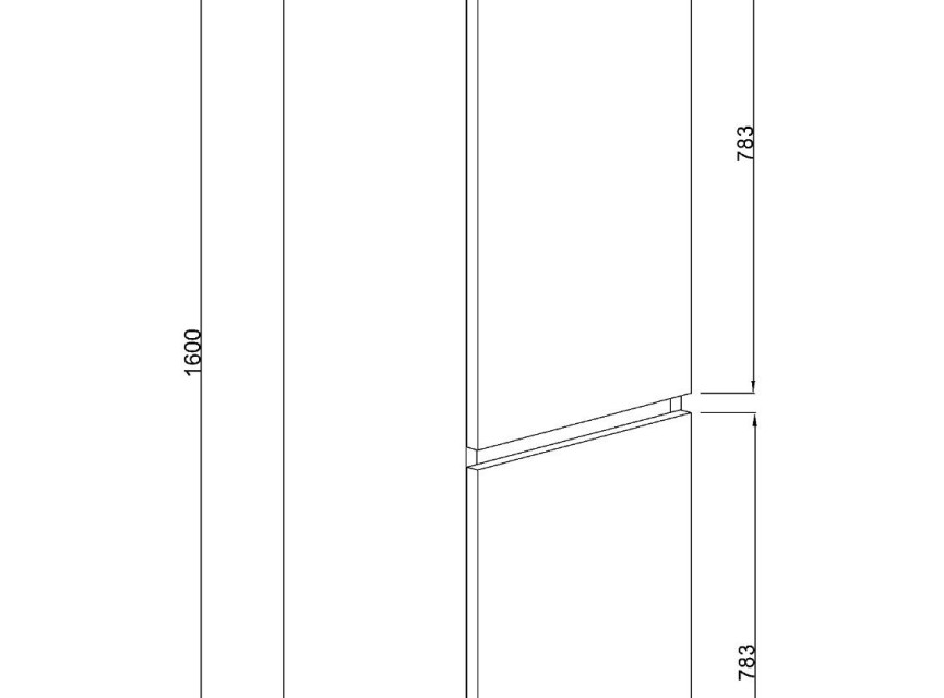 Marmaris kolomkast 160x35x35 cm mat zwart