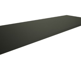 Marmaris Topblad 120x46x2,5 cm mat zwart