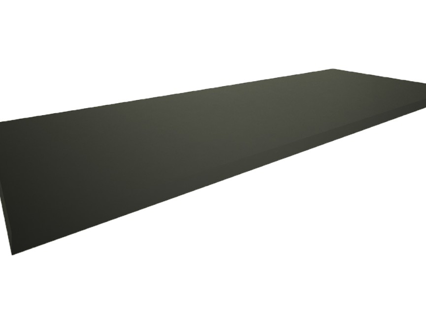 Marmaris Topblad 120x46x2,5 cm mat zwart
