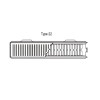 50x160 cm Type 22 - 2985 Watt - ECA Paneelradiator Compact 8 vlakke voorzijde - Mat Zwart (Ral 9005)