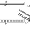 Eco RVS douchegoot met flens 120cm