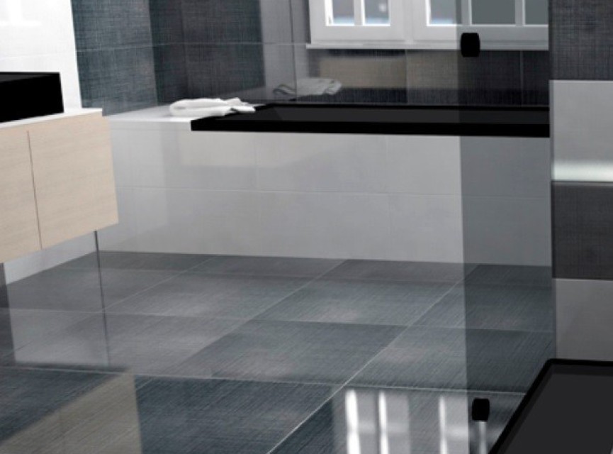 Glitter Lux Grijs/ Graphito 60x60 Vloer- en Wandtegel Lappato (Semi-Glans)