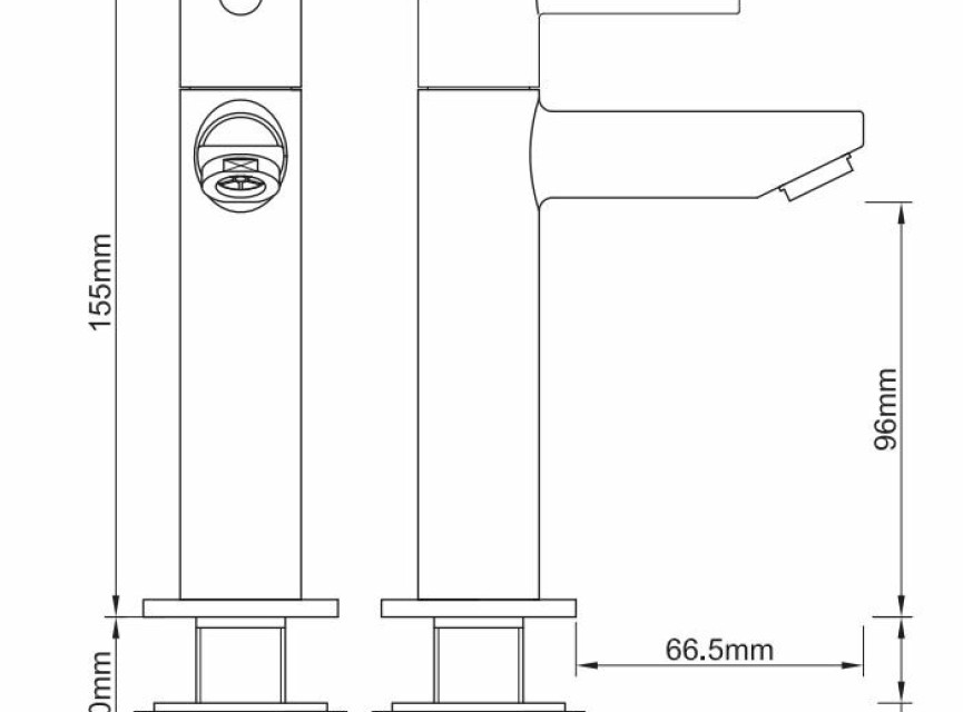 Amador XL toiletkraan hoog 1/2'' gunmetal