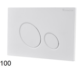 X10 drukplaat voor inbouwreservoir mat wit