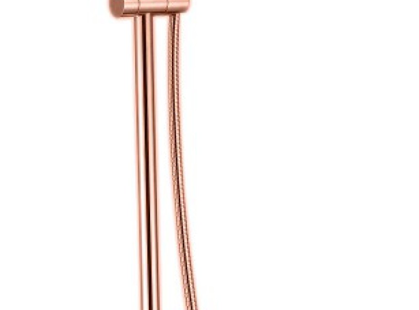 Thermostatische regendouche-opbouwset rosé-mat-goud