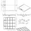 Douchebak Just-Solid 100x100x3,5cm Zwart