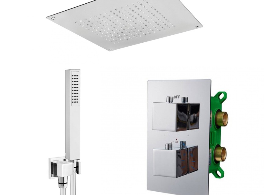 Florence Showerset Porlezza Plafonunit Chroom
