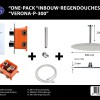 One-Pack inbouw-regendoucheset Plafonduitloop 300mm Rond