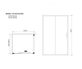 Florence Douchecabine Brescia 120×80cm Chroom