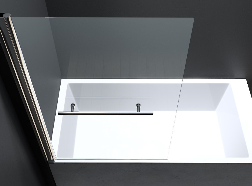 Erico badwand incl.handd-beugel 80x140cm NANO glas 6mm