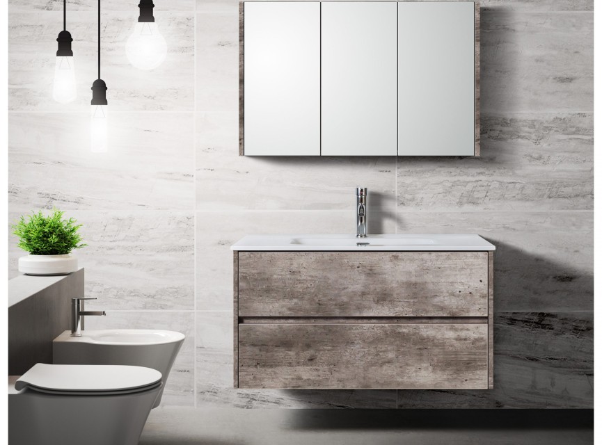 Florence Badmeubelset Londen 90cm Steen