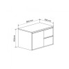 Florence Onderkast Manchester 80cm Hout