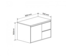 Florence Onderkast Manchester 80cm Hout
