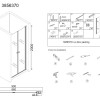 Pendeldeur met profiel 86-89cm H=200cm NANO glas 6mm