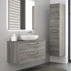 GENIOUS / GREY ASH Badmeubel Met Waskom 80 Cm ( Onderkast + Topblad + Waskom )
