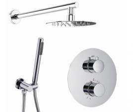 Florence Showerset Milaan Rond 8 Inch Muur Chroom