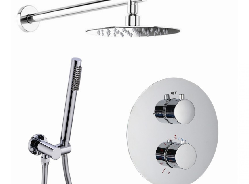 Florence Showerset Milaan Rond 8 Inch Muur Chroom