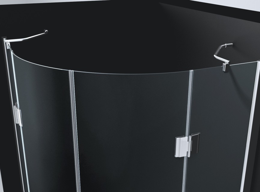 Erico 1/4 rond cabine met 2 deuren 100x100x192cm NANO glas 8mm